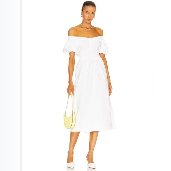 A.L.C. Adena White Off shoulder Dress Sz 6 NWT - Picture 1 of 11
